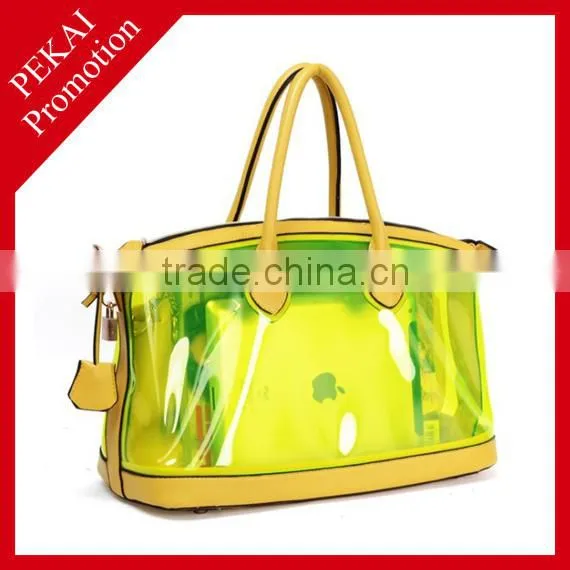Various colors and shapes plastic bag with pockets