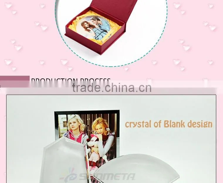 Wholesale dia 150mm round sunflower blank 3D sublimation crystal images
