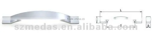 Superior!Glass Furniture Pull Handle -color with sprinkle effect