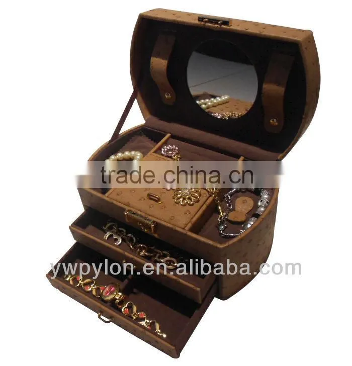 Black PU leather jewelry case