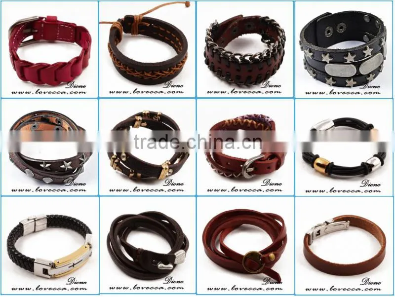 Colorful wholesale leather rope personalized womens leather bracelets
