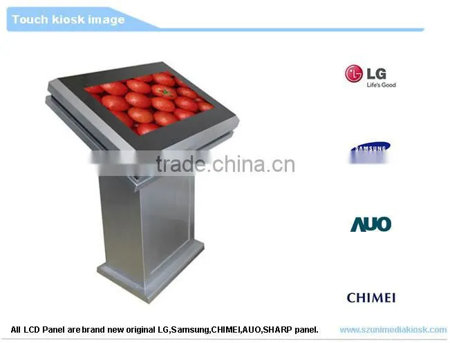 Smart showroom lobby horizontal wifi 42 inch HD LCD touch screen information kiosk
