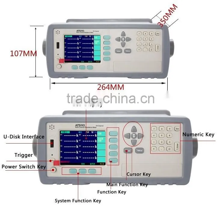AT5110,10 Channels Contact Resistance Tester