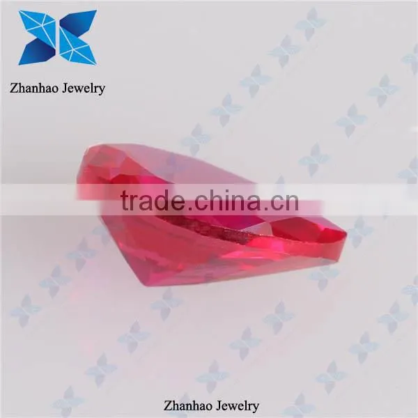 Synthetic gems 1 carat pear royal rough ruby for jewelry