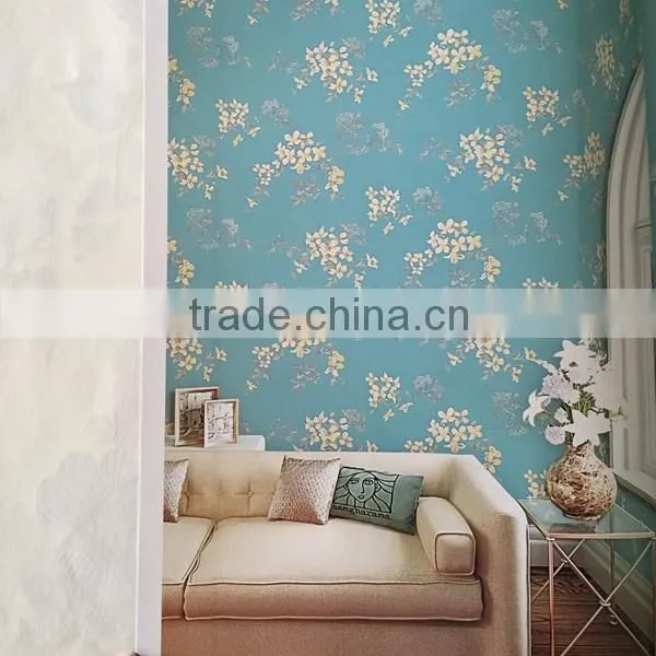 non woven flower design wallpaper for living room