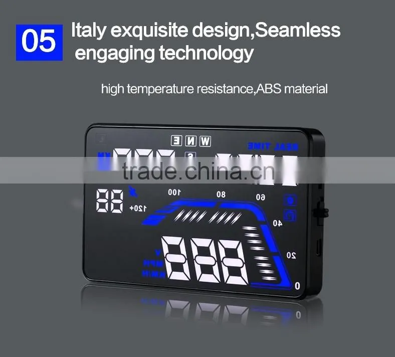 Q7 HUD 5.5 inch Car GPS Head Up Display Windscreen Projector Vehicle Speed Warning Fuel Consumption Car Driving Data Diagnosis