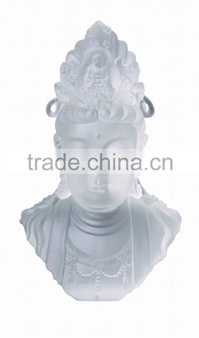 WF053 crystal kwan yin statues