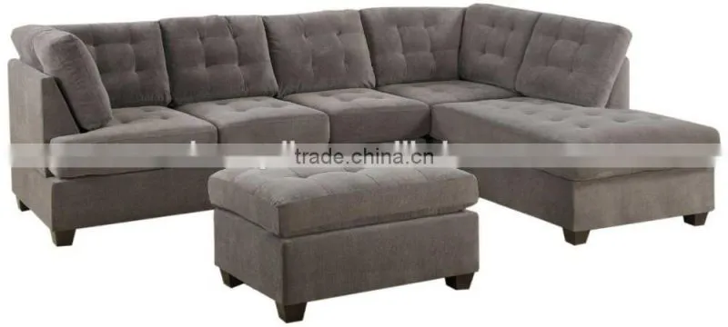foshan shunde furniture modern comfortable wooden sectional corner sofa