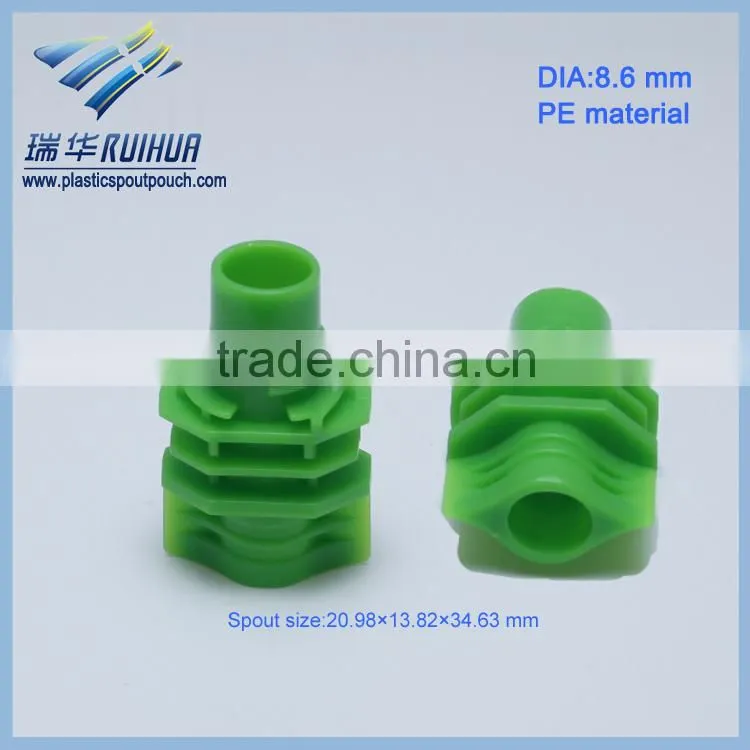 Wholesale leaf shape plastic screw cover with spout