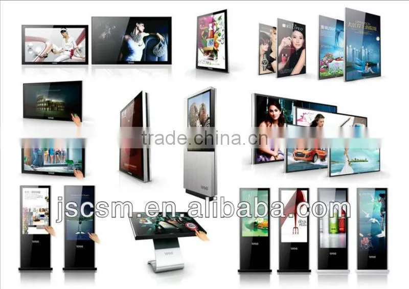cheap 15/19/22/26/32/42/55 inch digital advertising network player with HD good resolution, optional wifi
