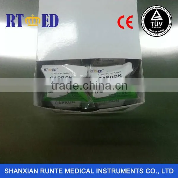 Veterinary Surgery Use White Braided Caprone 2# Suture Thread