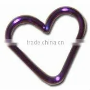 Titanium anodized segment ring, body piercing nose ring jewelry