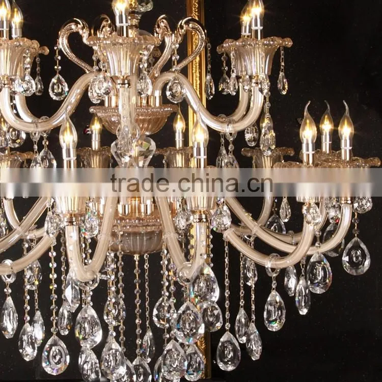 Cognac glass plate arabic style candle chandelier