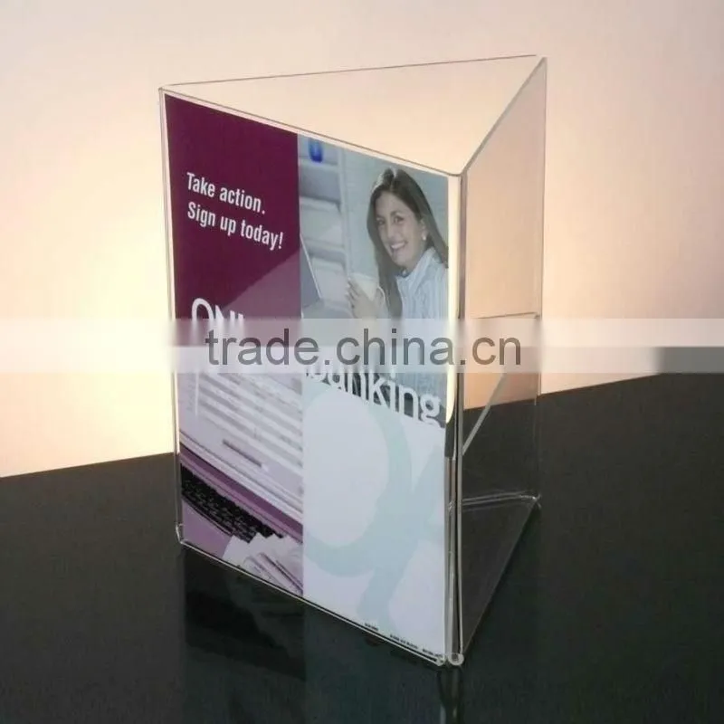 Tri-fold Acrylic Sign Holder / Acrylic Sign Holder