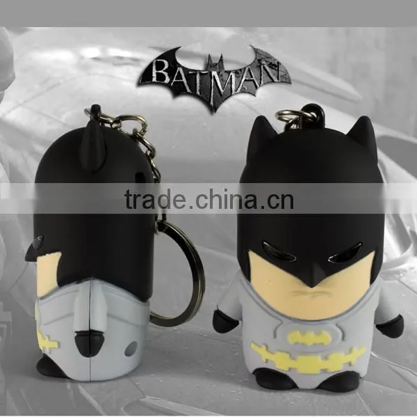 custom soft pvc batman keychain