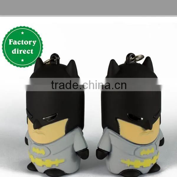 custom soft pvc batman keychain