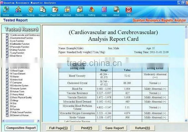 Professional Third Generation quantum resonance magnetic analyser with 38reports BD-R010