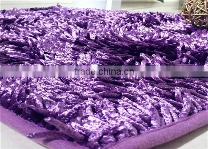 chenille noodle shiny foot mat