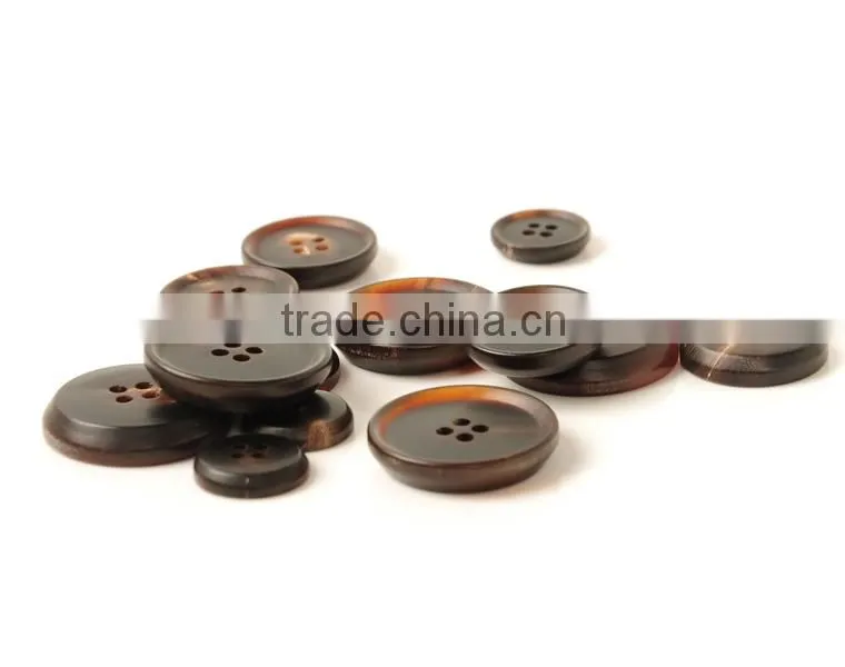 Round Natural Horn Buttons