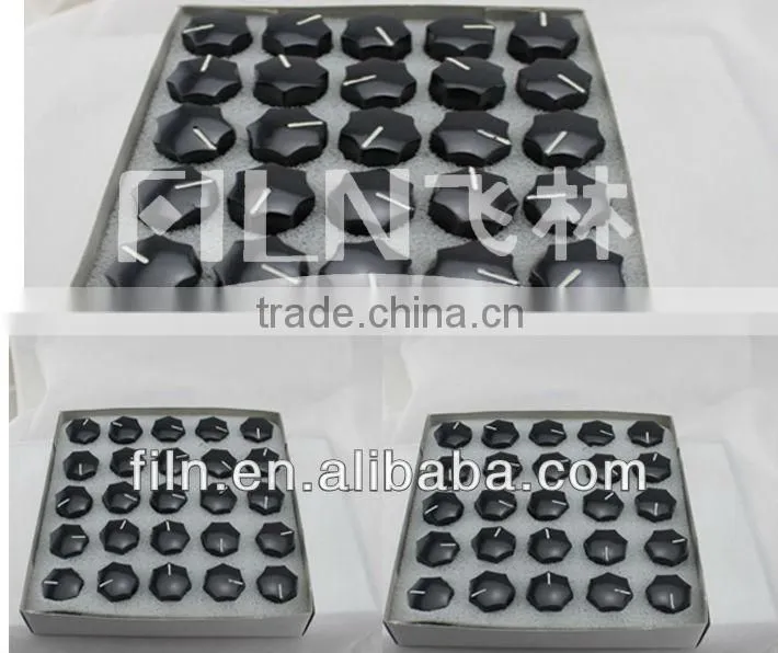 shaped black plastic slide potentiometer knob