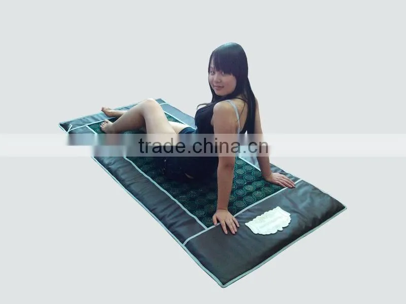 Hot-sale far infrared tourmaline heating mattress infrared electric heated tourmaline massage mat