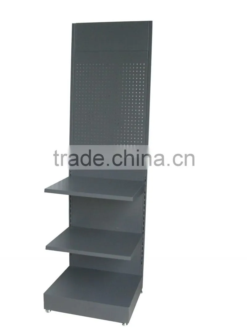 supermarket metal 3 layers car accessories product display rack with shelves