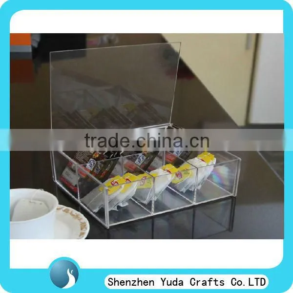 wholesale plexi tea bag storage box,acrylic tea bag box