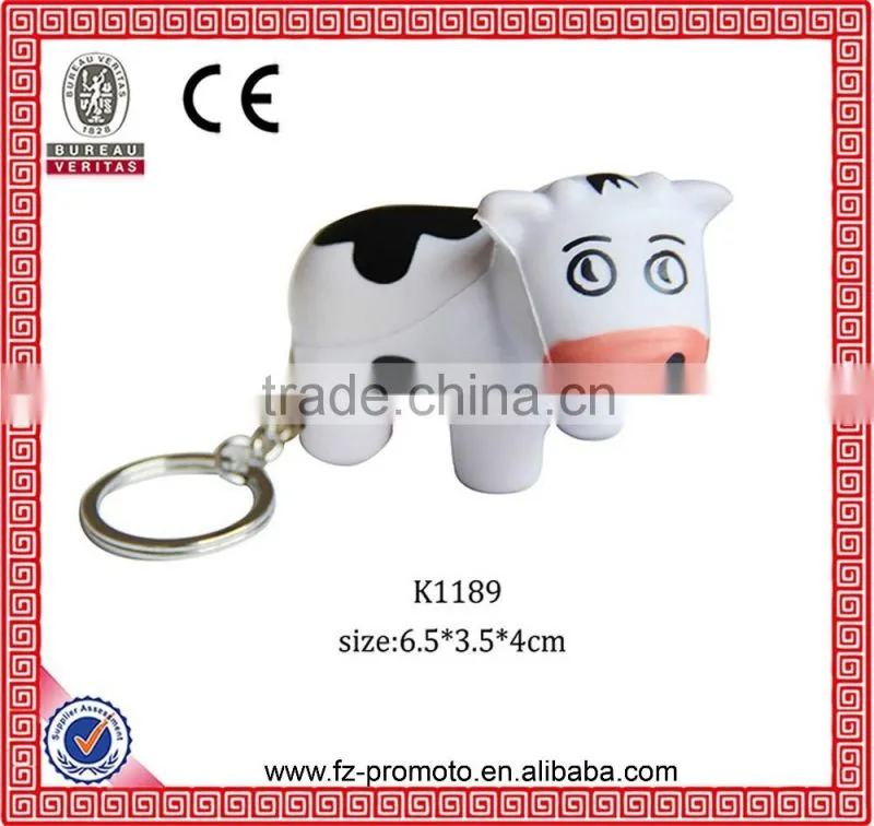 OEM giraffe foam animal keychain