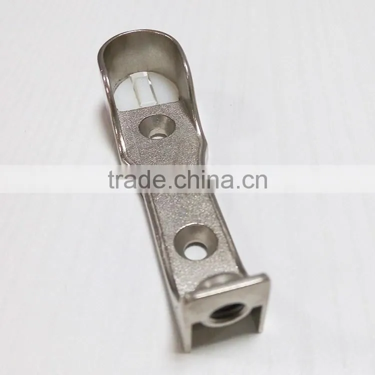 Furniture Hardware Oval Wardrobe Rail End Holder Supports Bracket