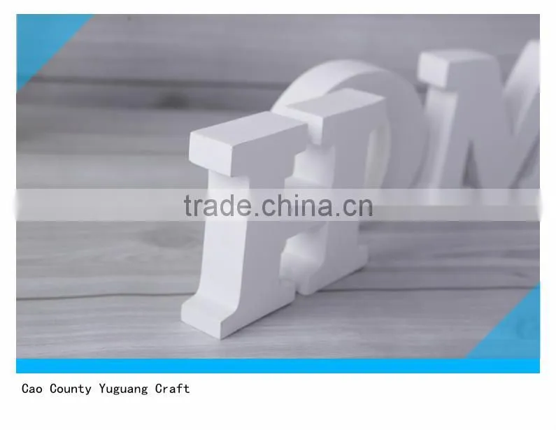 white MDF letter HOME decorative wood letter