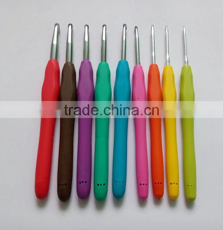 Custom TPR crochet hooks set aluminum crochet hook