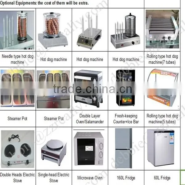 High Quality stainless steel food stall mobile stalls for fast food kiosk for snacks