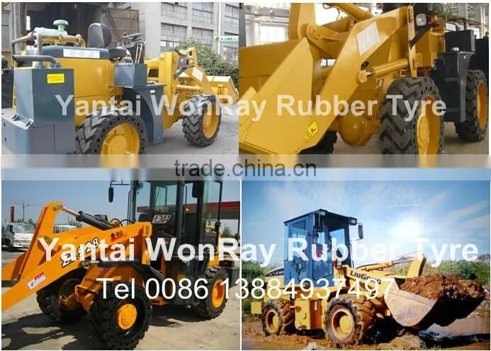 lifting platform tires and wheels, cut and puncture proof industrial tires 23.5-25 15x5