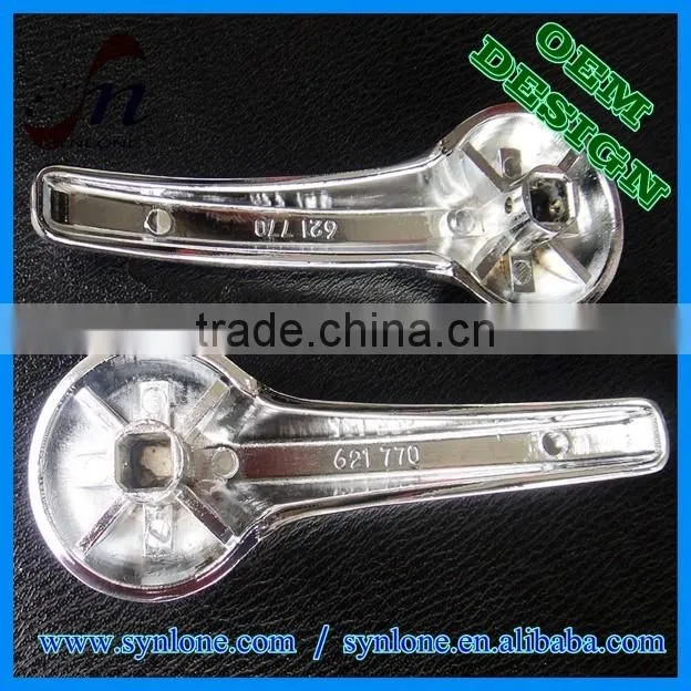 2017 molded plastic handle, recessed plastic handle, plastic door handle with chrome finish
