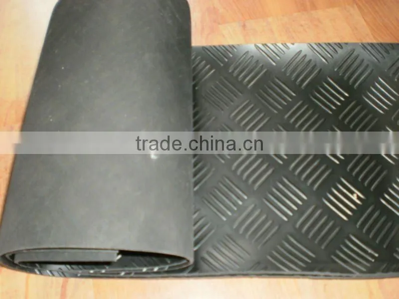 anti slip 3mm to 6mm thickness checker rubber mat