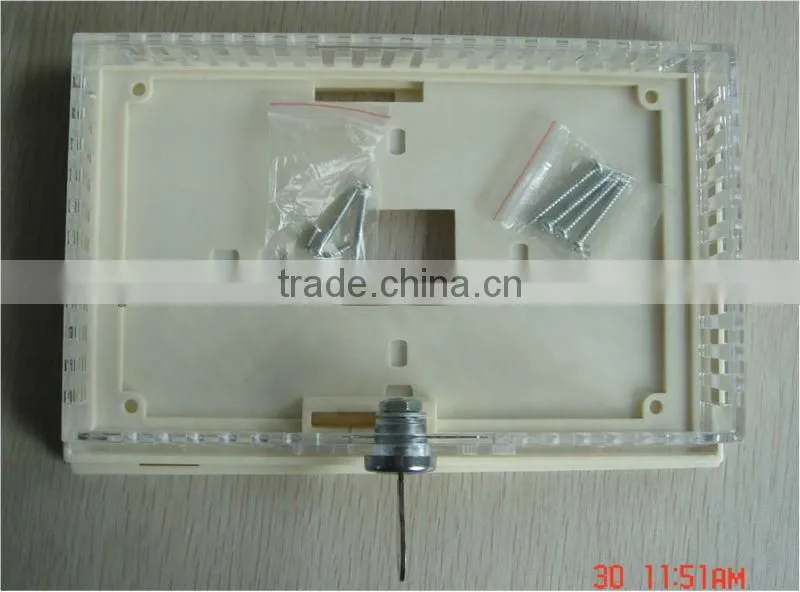 PLASTIC THERMOSTAT GUARD WITH LOCK AND KEY