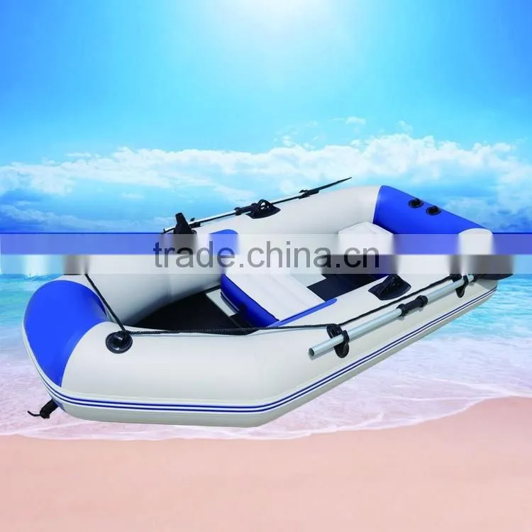 Inflatable fishing boat with trolling motor