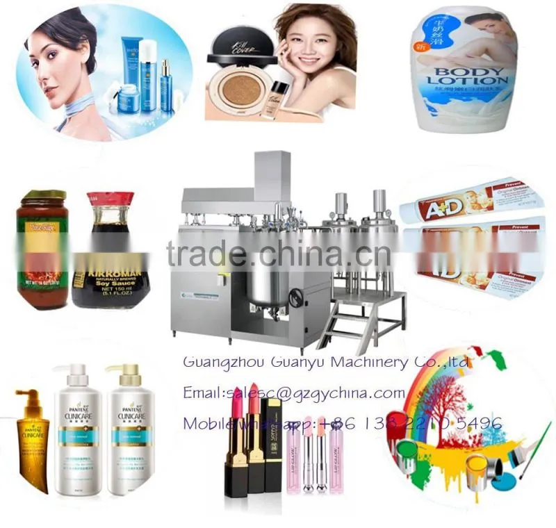 GMP jacket type vacuum mixer for cosmetics emulsifying and homogenizing