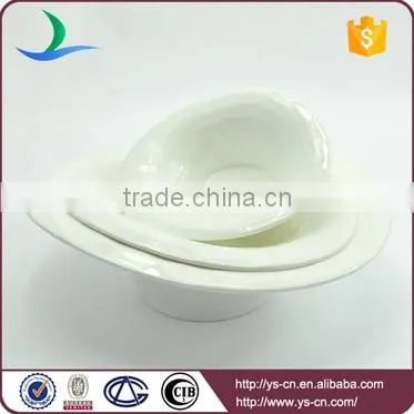 Wholesale custom white porcelain food bowl set
