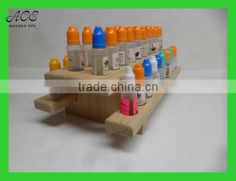 E-cig juice bottle wood holder