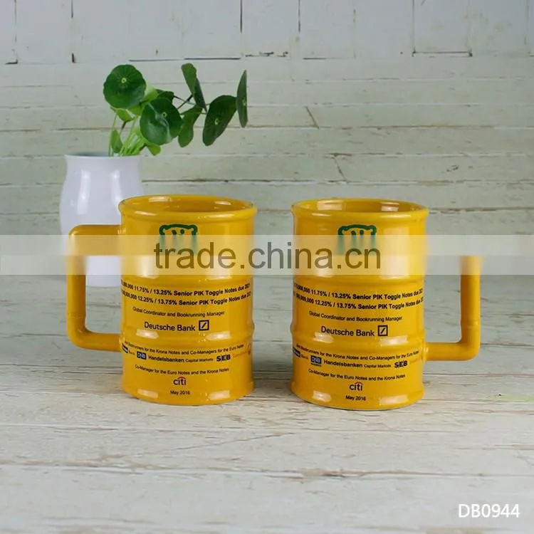 China factory direct wholesale ceramic peculiar souvenir mug with handle, porcelain custom printing cup