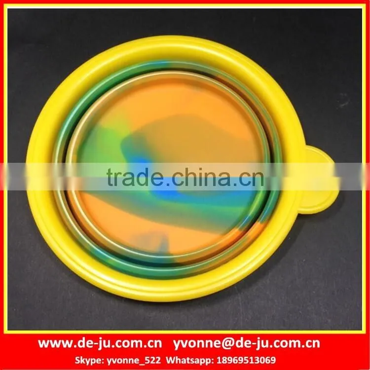 Cute Colorful Foldable Silicone Pet Food Bowl