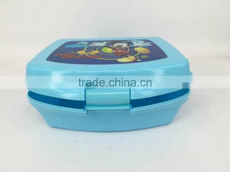 PP Manufacturer eco-friendly portable plastic kids lunchbox with cartoon printing