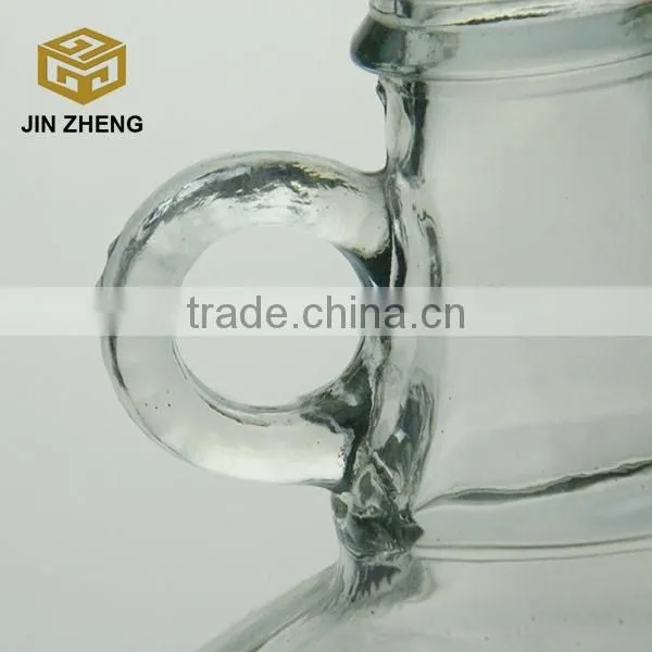 3000ml clear glass wine bottle with handle china manufacture
