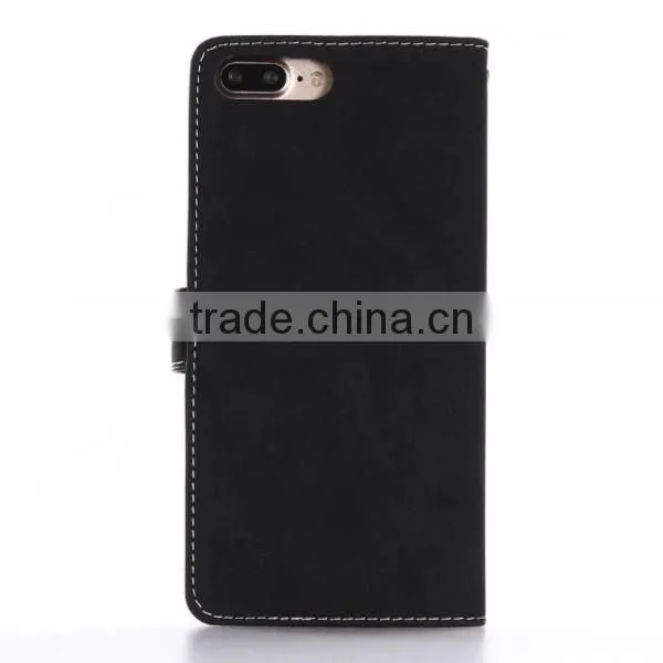 2017 New Leather Phone Case For iPhone7 Plus, Retro Matte Leather Back Cover