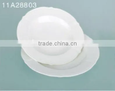 14PCS fine bone china white ceramic dinnerware tableware set