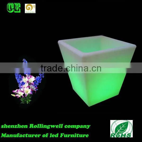 Modern Cube Led Plant Pot/Vase Pot/Garden Pot