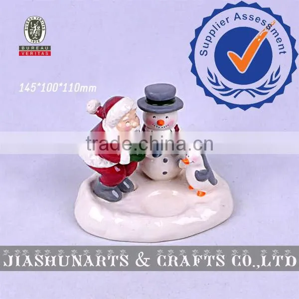 Ceramic Xmas Decoration Candlesticks Ornaments