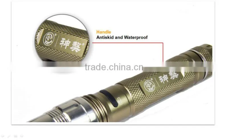 Outdoor Aluminum Rechargeable Flashlight With 4 shifts and Magnet