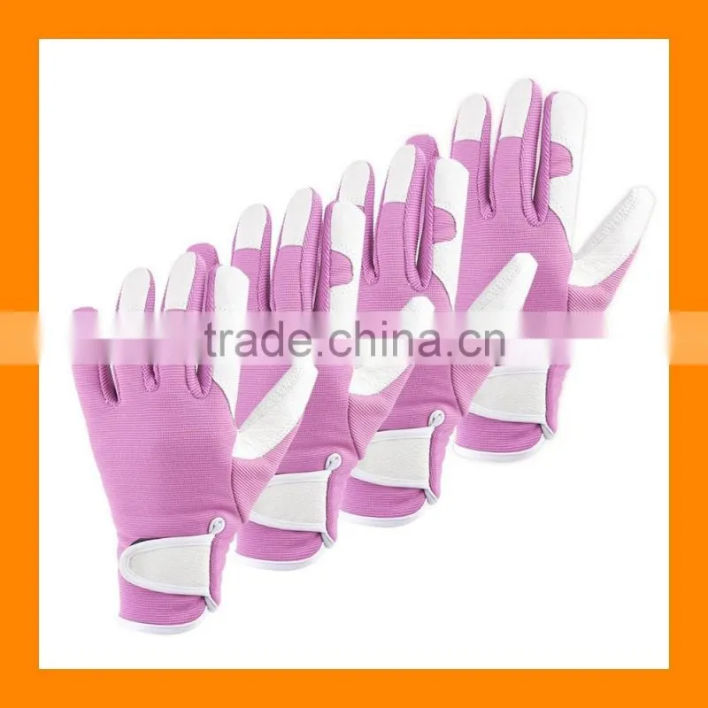 Comfortable Fit Pink Ladies Gardening Gloves Lawn and Garden Gloves For All Yard Work
